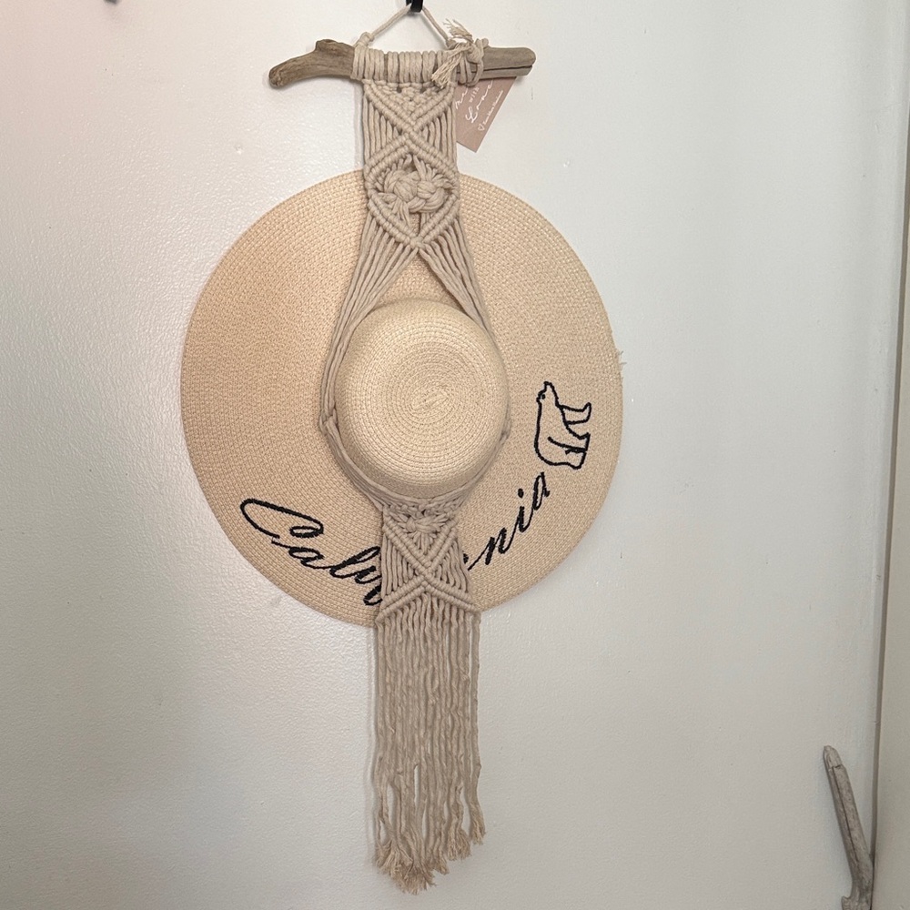 Handmade macrame hat hangers